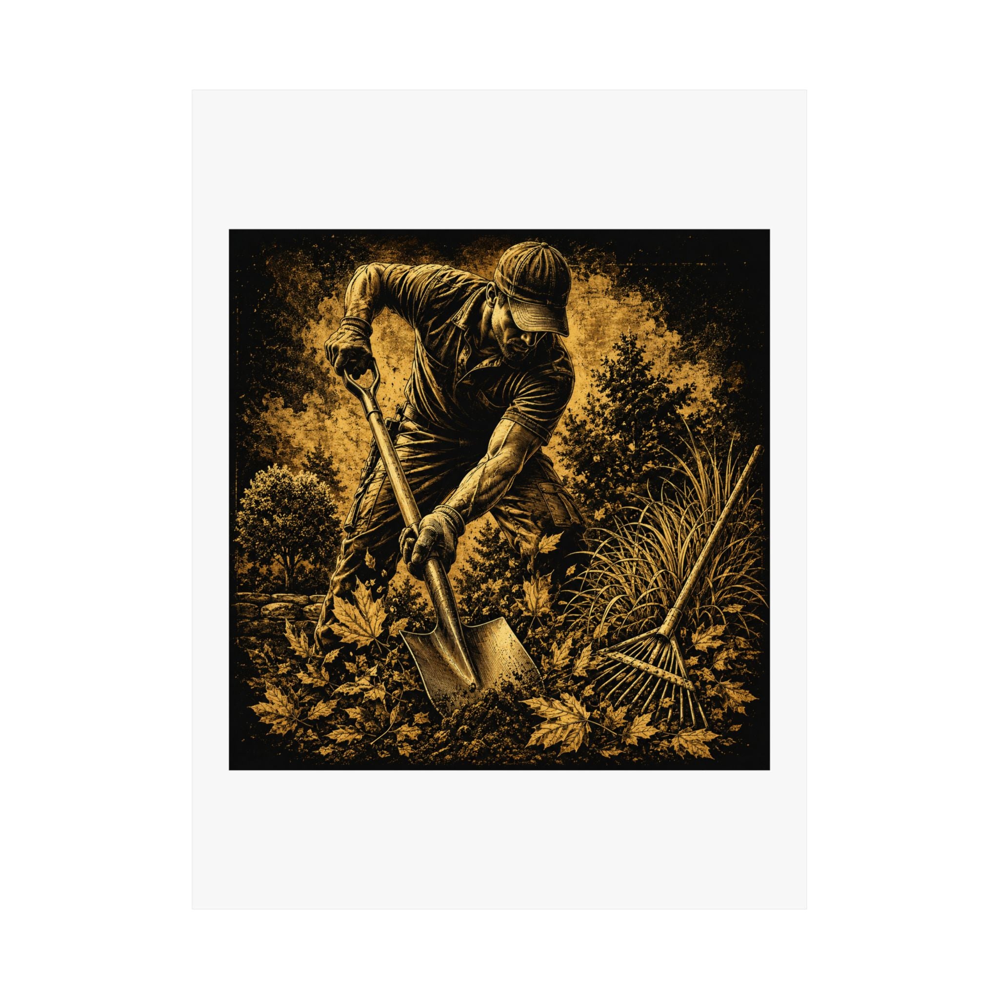 Garden Growth Requires Hard Work Poster