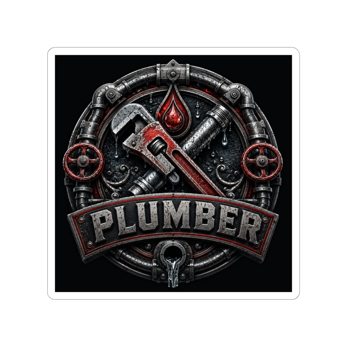 Proud Plumber Badge Sticker