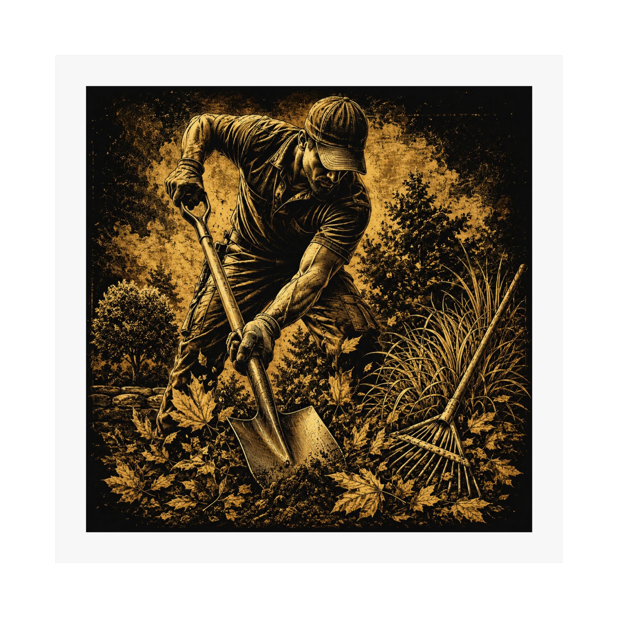 Garden Growth Requires Hard Work Poster