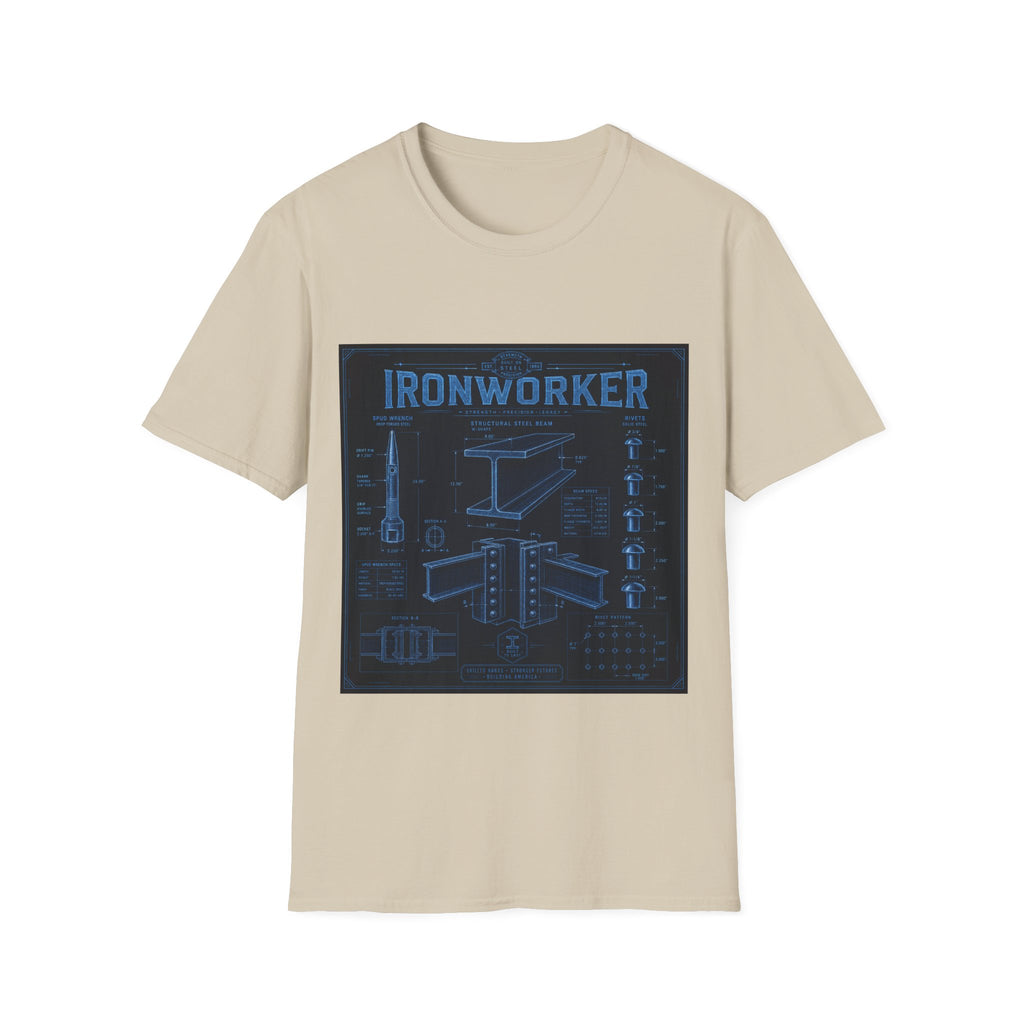 Ironworker Structural Steel Blueprint Classic Tee