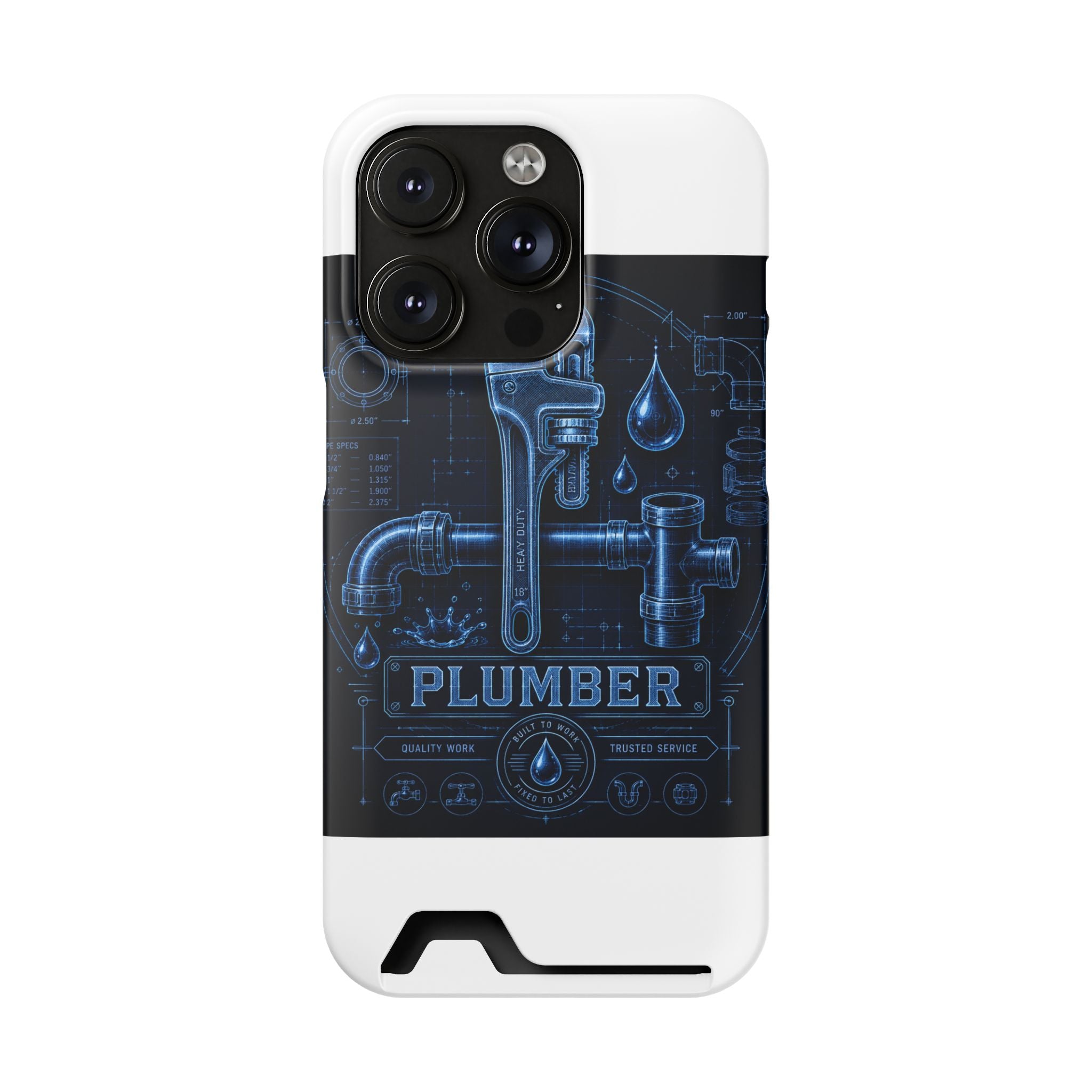Proud Plumber Blueprint Phone Case