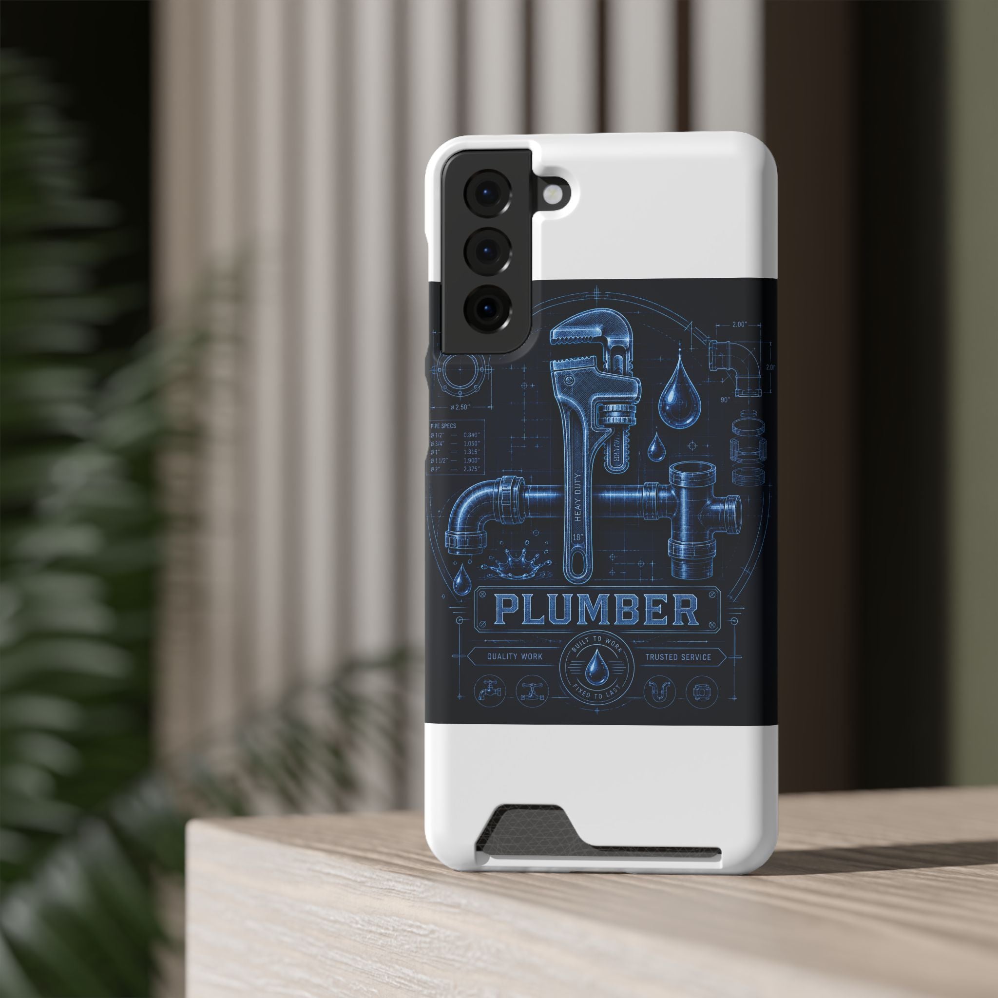 Proud Plumber Blueprint Phone Case