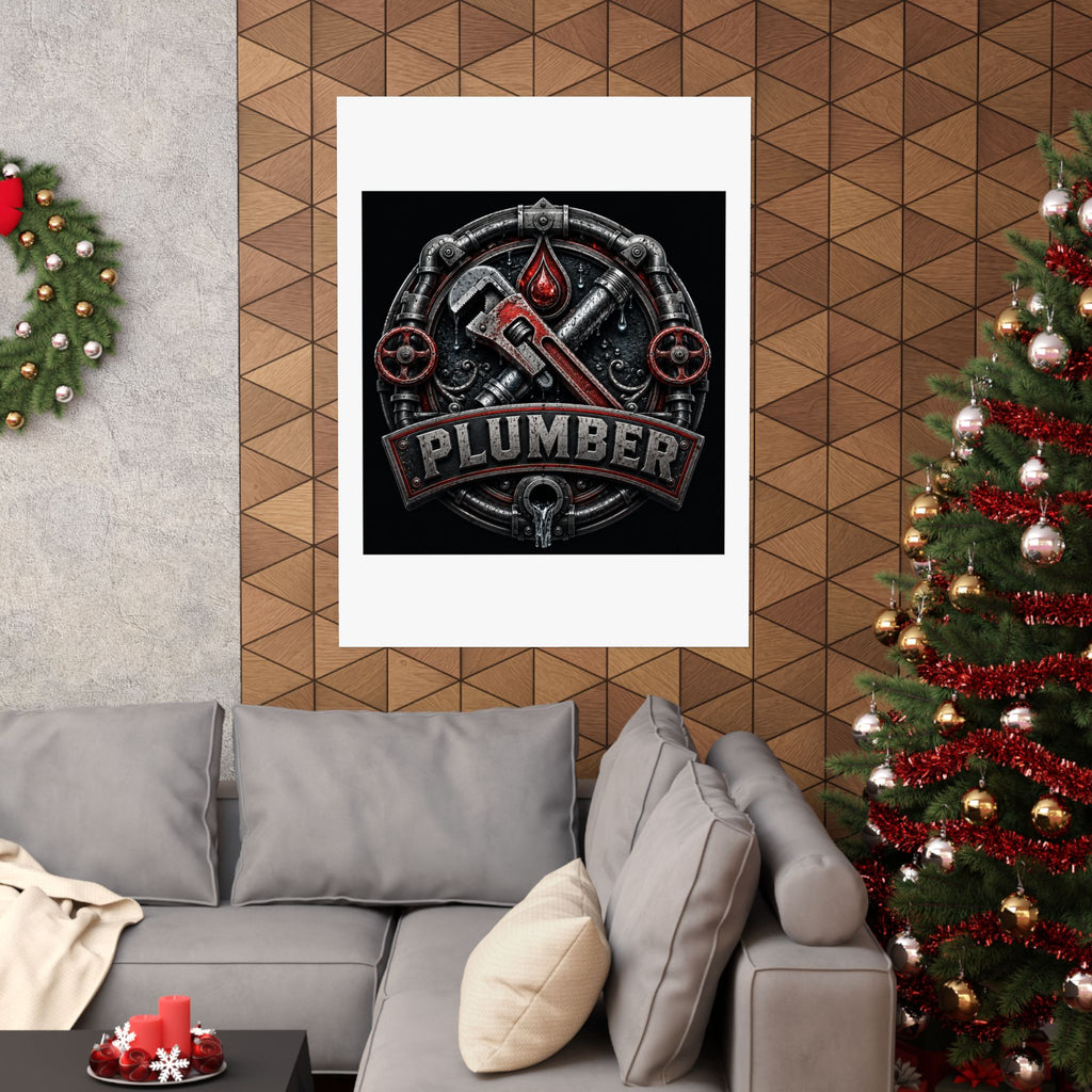 Proud Plumber Badge Poster