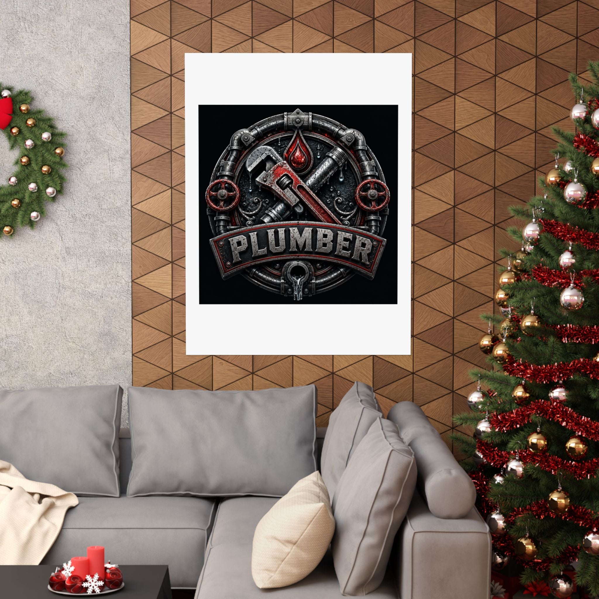 Proud Plumber Badge Poster