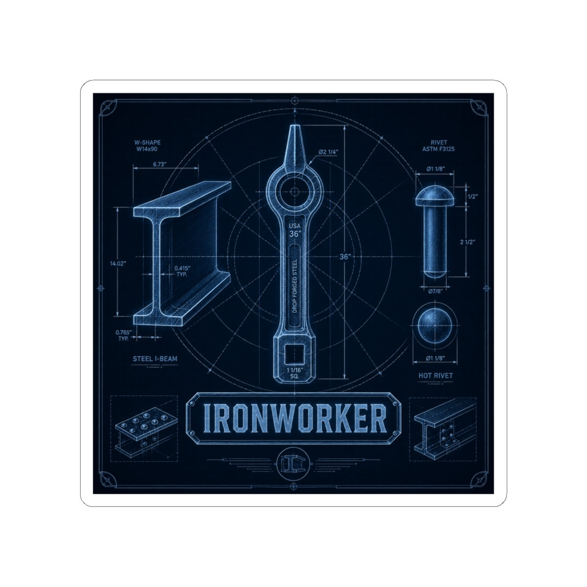 Ironworker Pride Sticker
