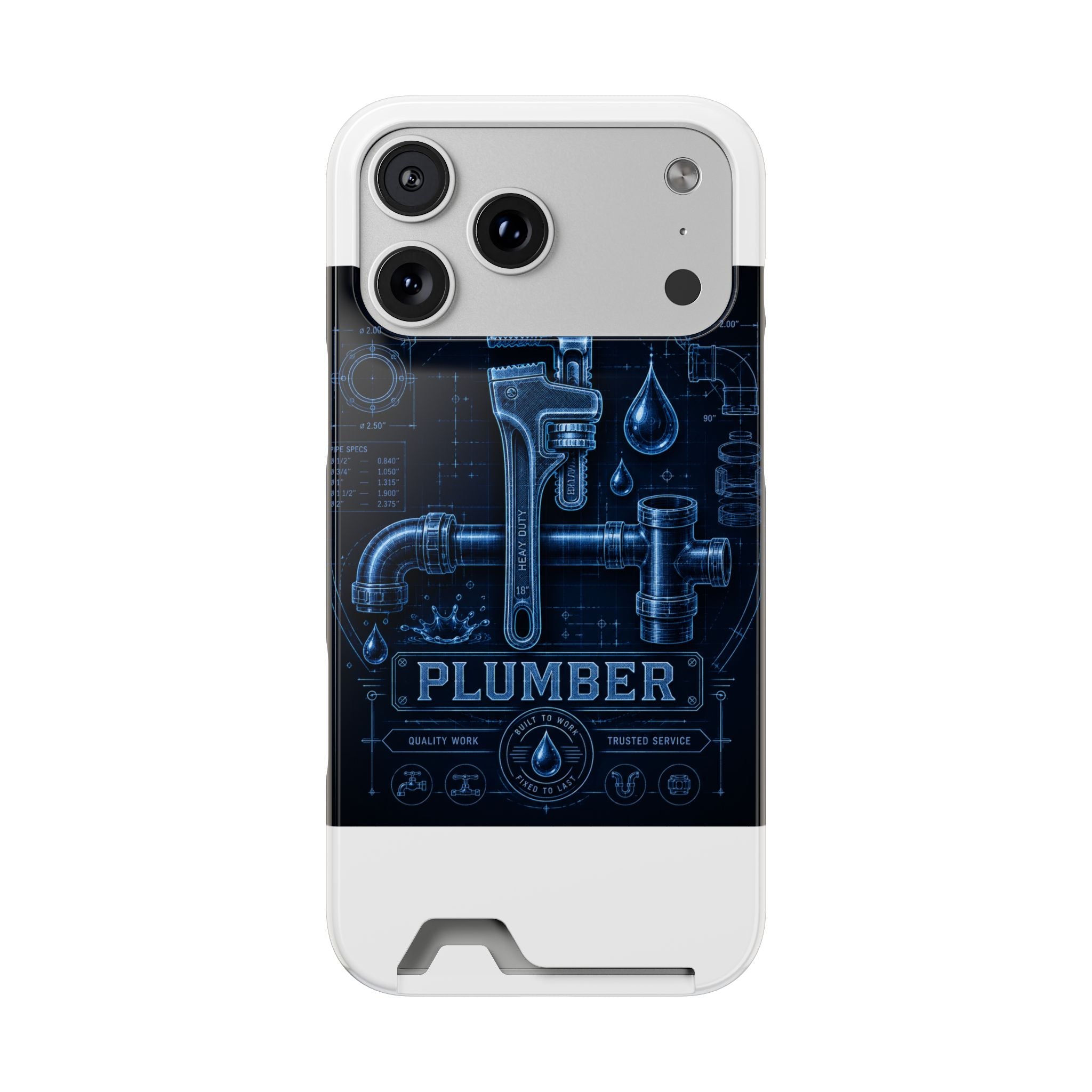 Proud Plumber Blueprint Phone Case