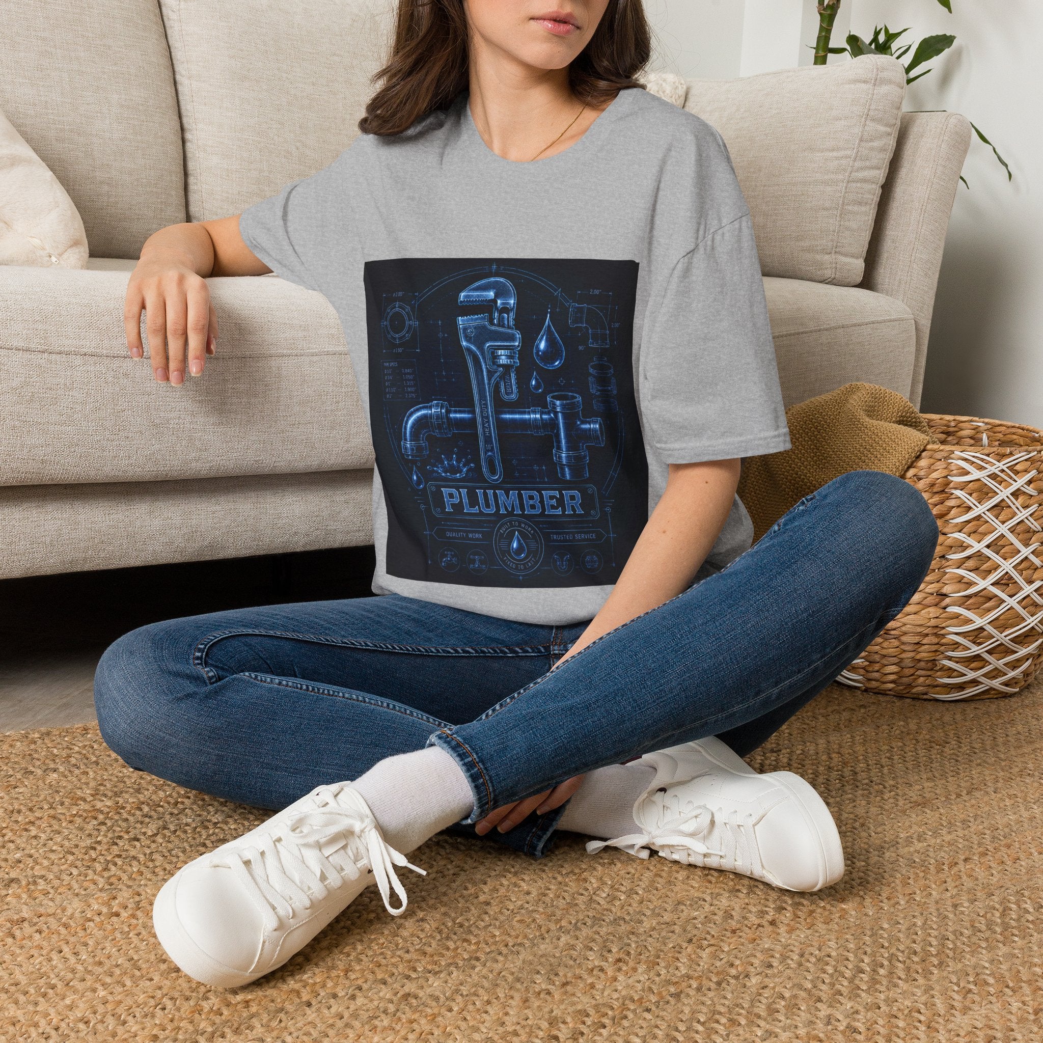 Proud Plumber Blueprint Classic Tee