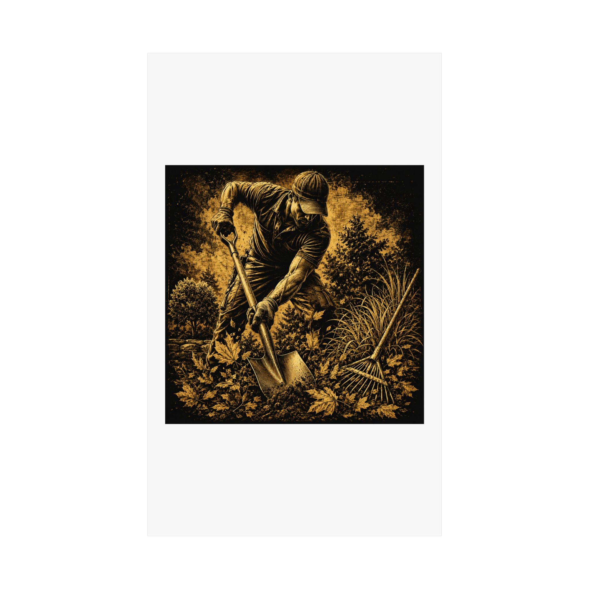 Garden Growth Requires Hard Work Poster