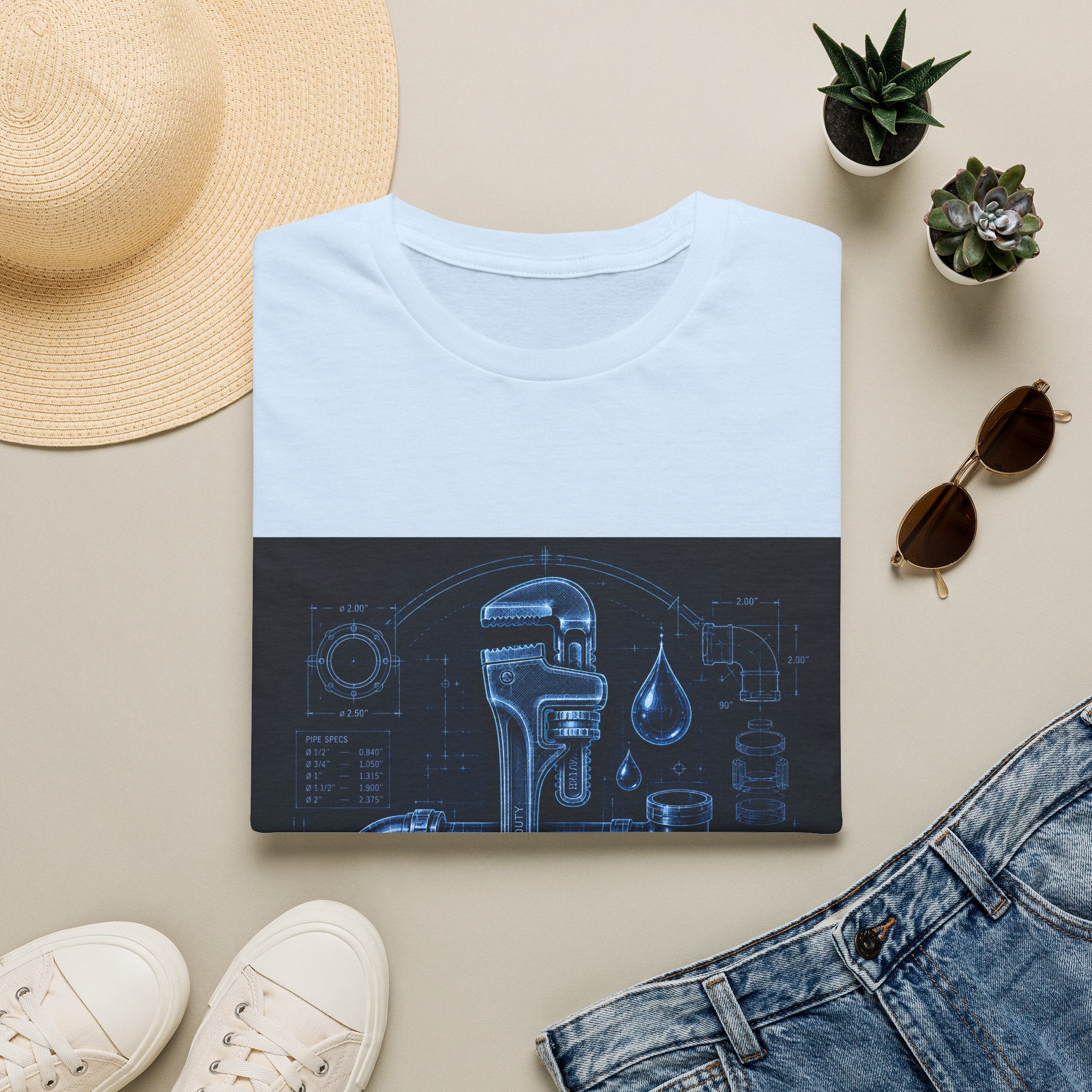 Proud Plumber Blueprint Classic Tee