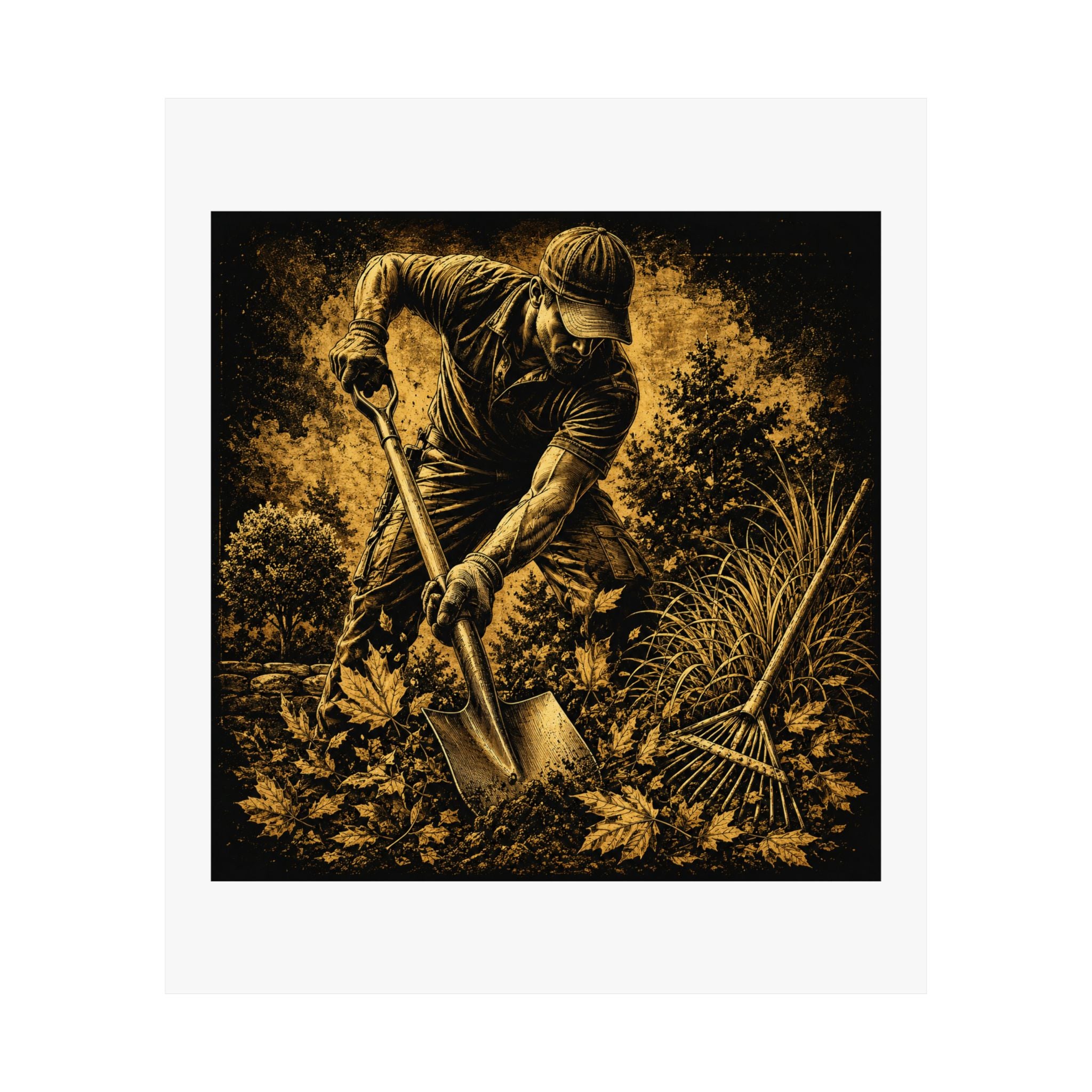 Garden Growth Requires Hard Work Poster