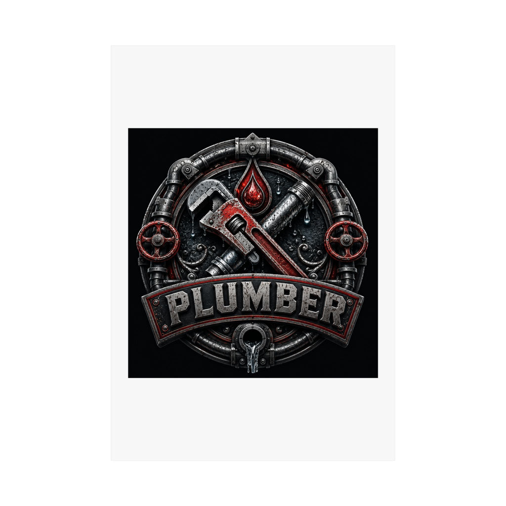 Proud Plumber Badge Poster