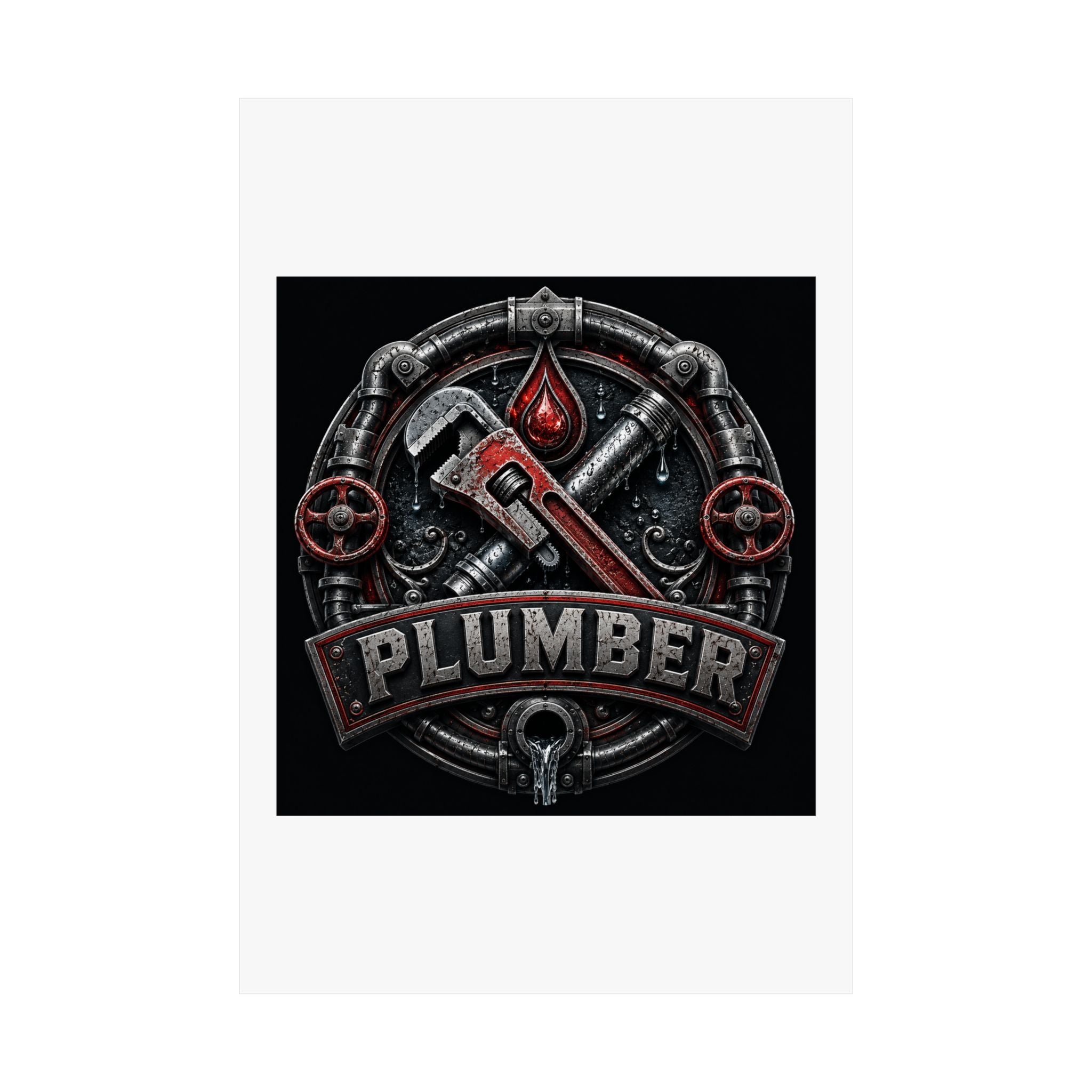 Proud Plumber Badge Poster