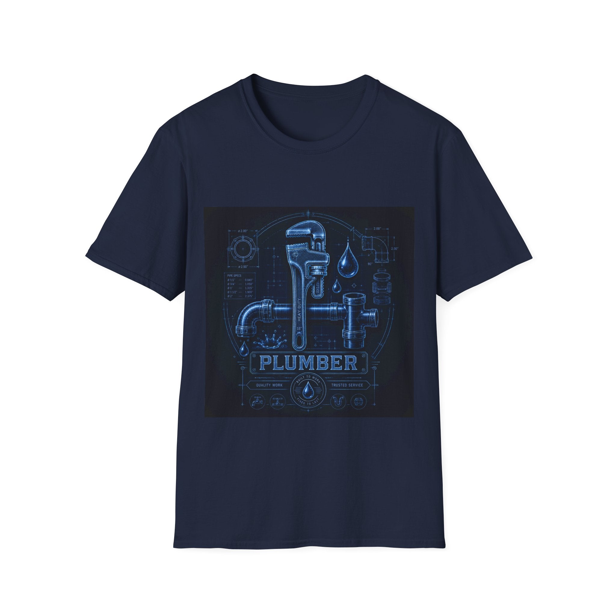 Proud Plumber Blueprint Classic Tee