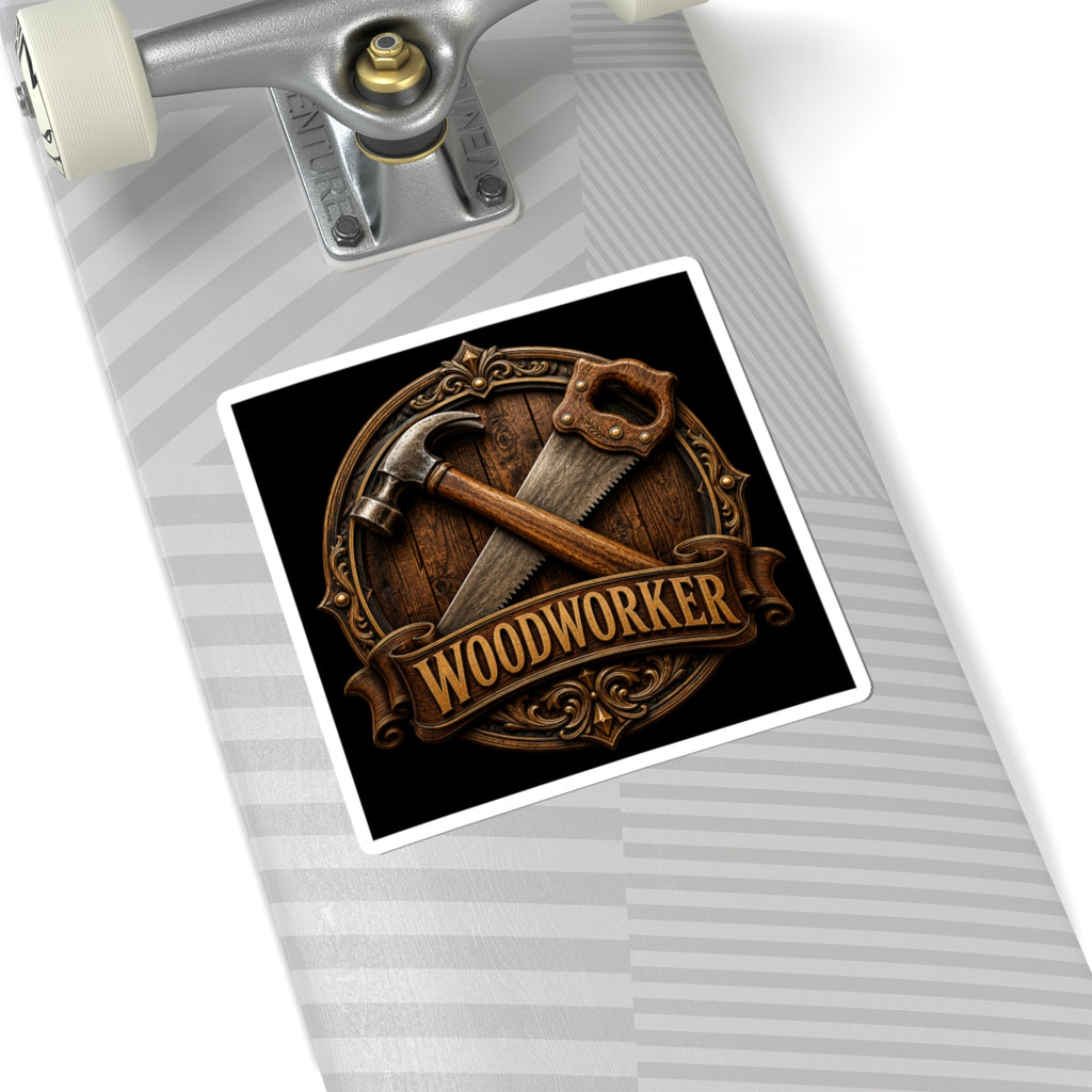 Proud Woodworker Badge Sticker