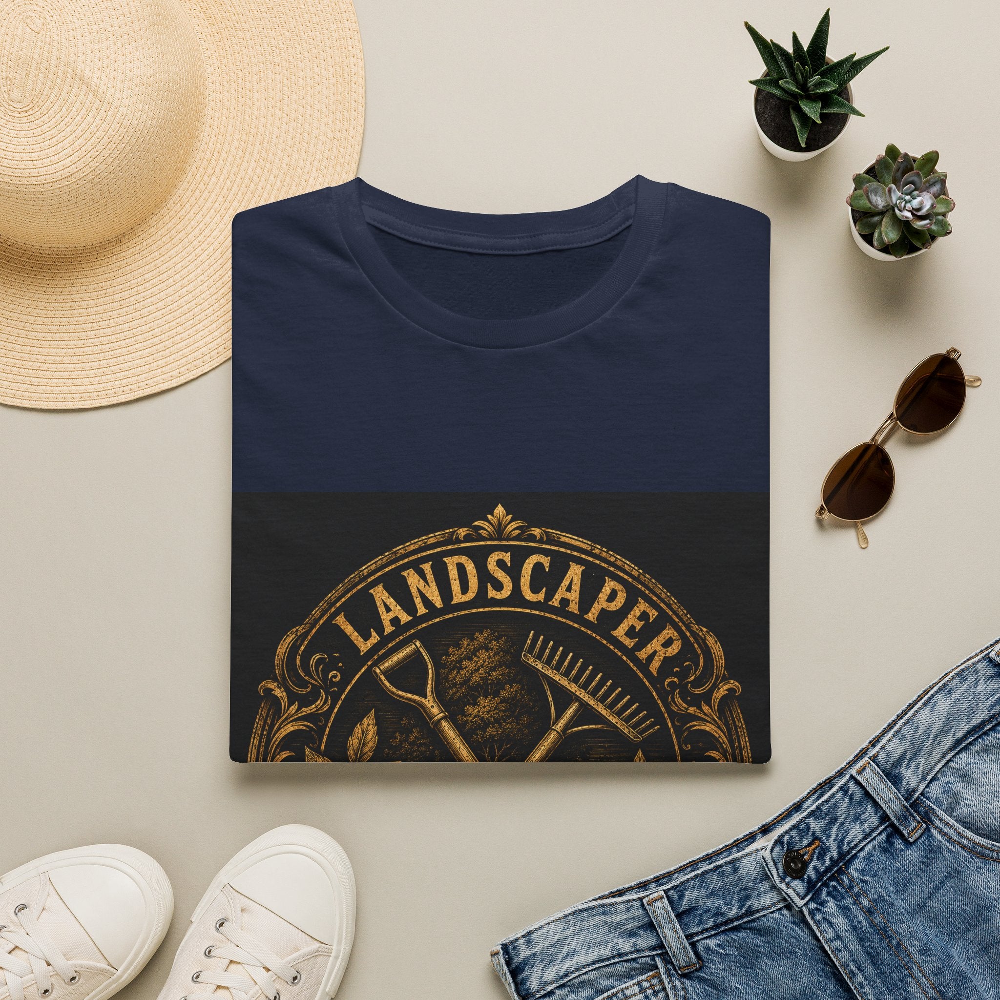 Golden Landscaper Emblem Classic Tee