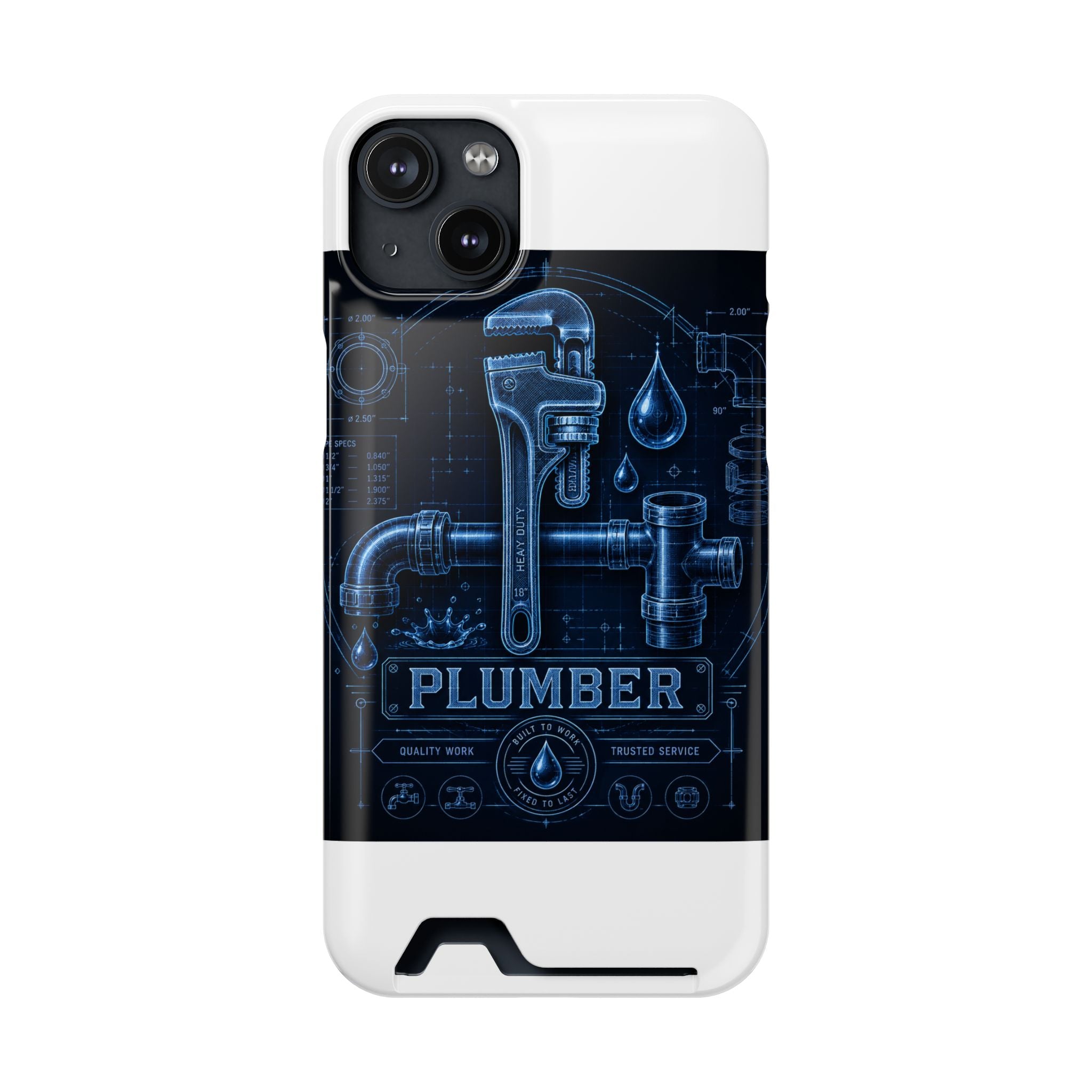 Proud Plumber Blueprint Phone Case