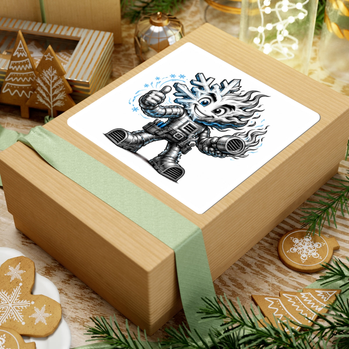 Chilly Robot Snowflake Buddy Sticker