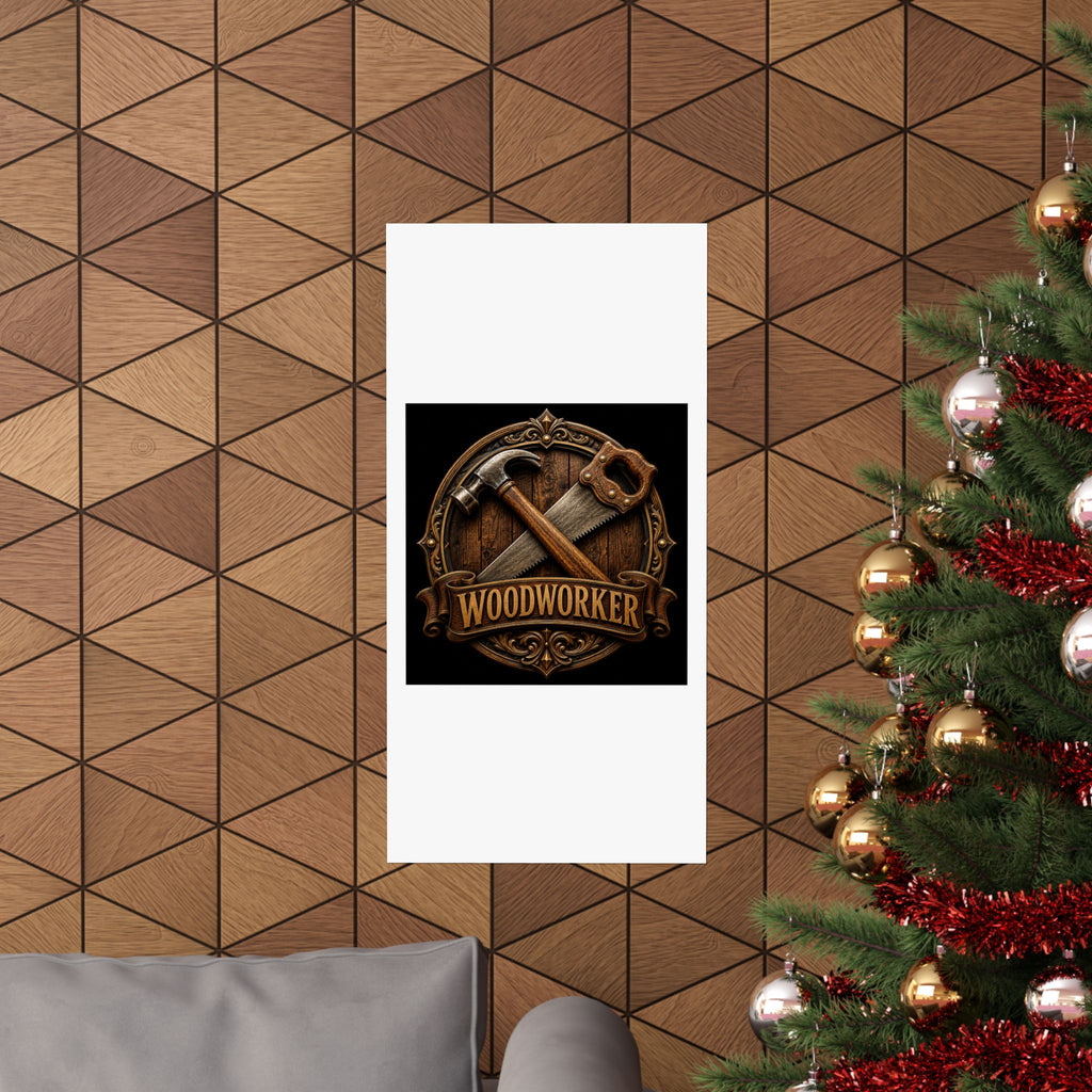 Proud Woodworker Badge Poster