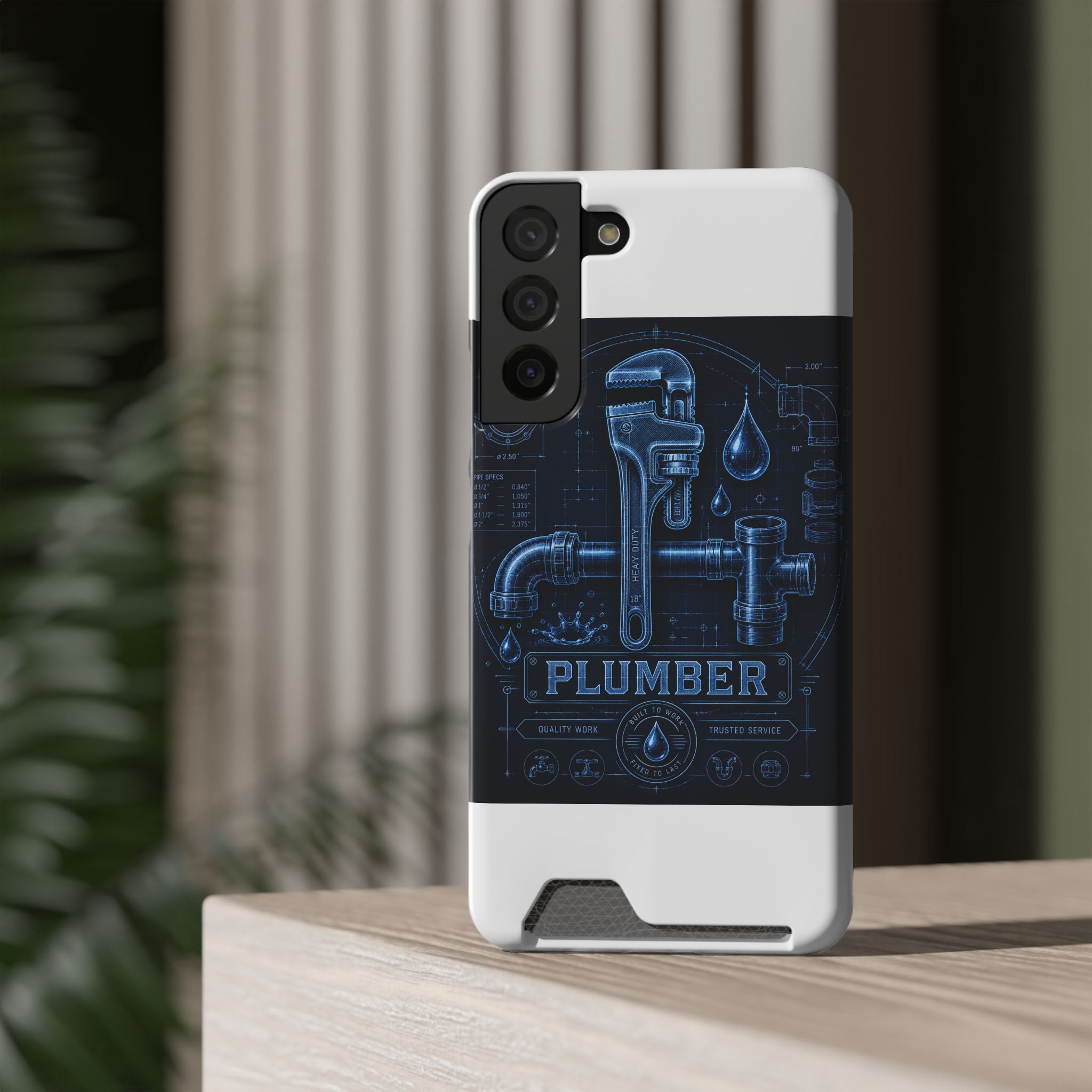 Proud Plumber Blueprint Phone Case