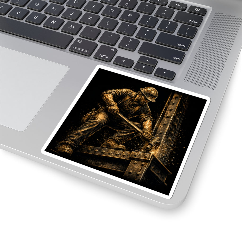 Hard Hat Hero At Work Sticker