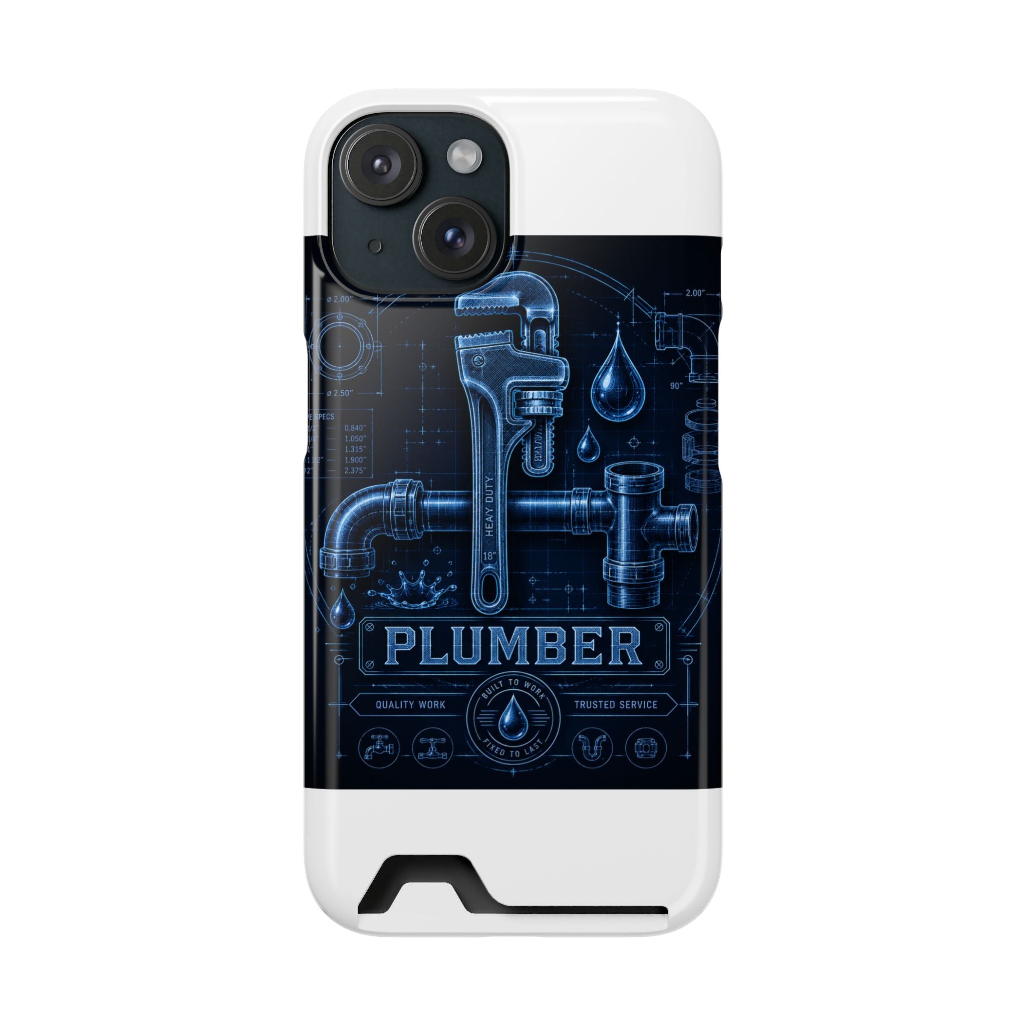 Proud Plumber Blueprint Phone Case
