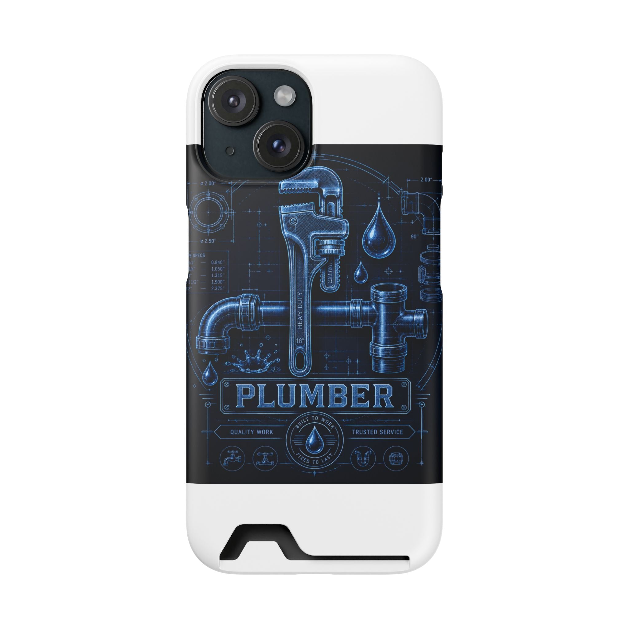Proud Plumber Blueprint Phone Case