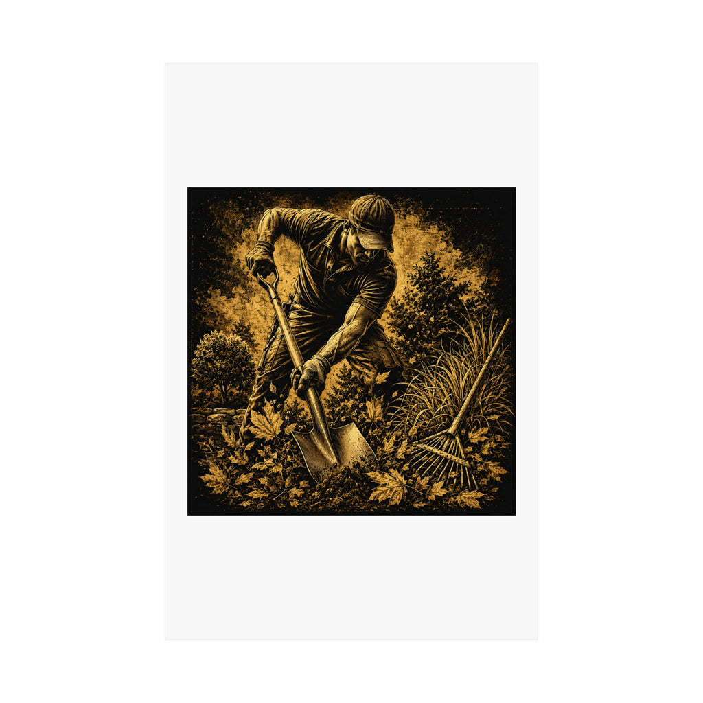 Garden Growth Requires Hard Work Poster