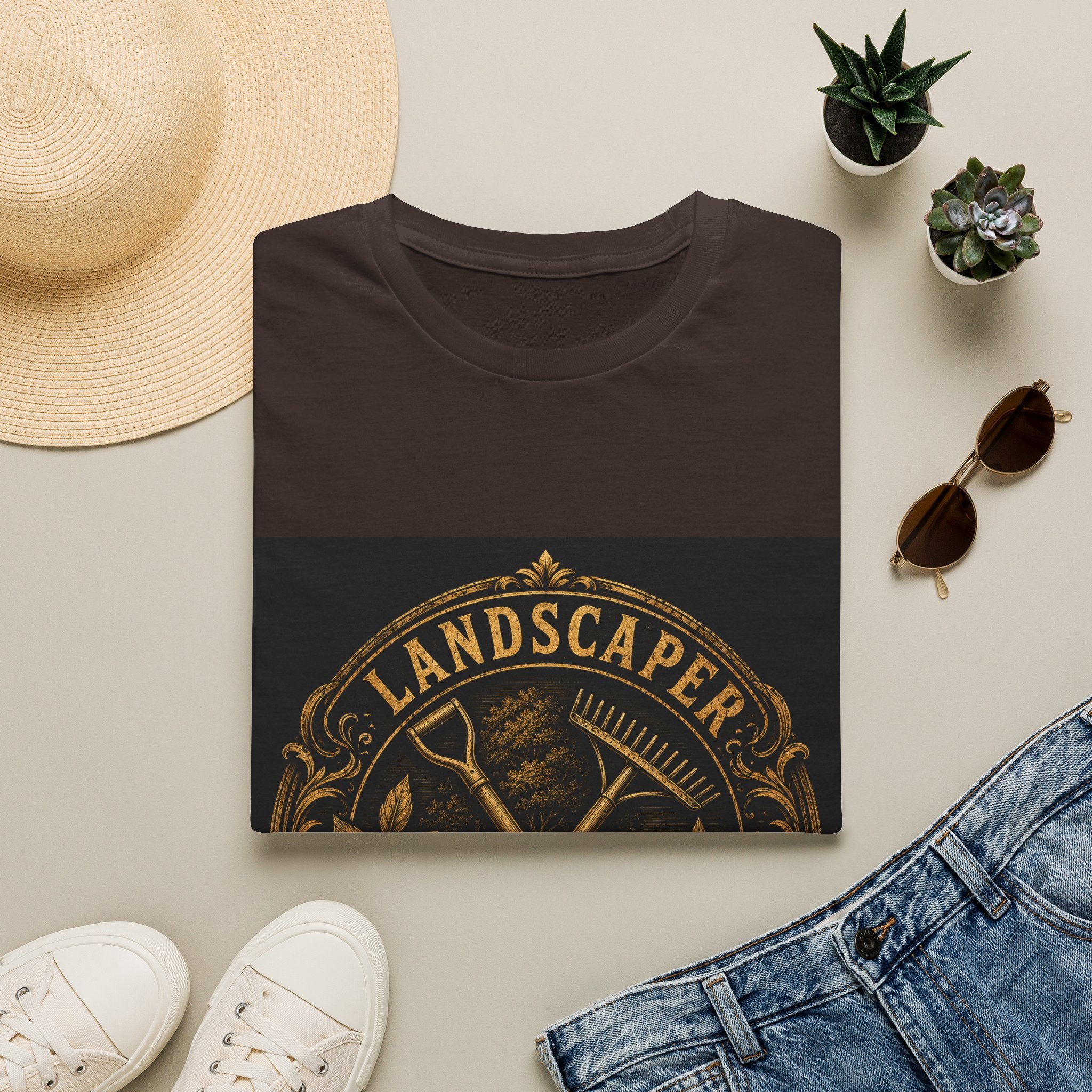 Golden Landscaper Emblem Classic Tee