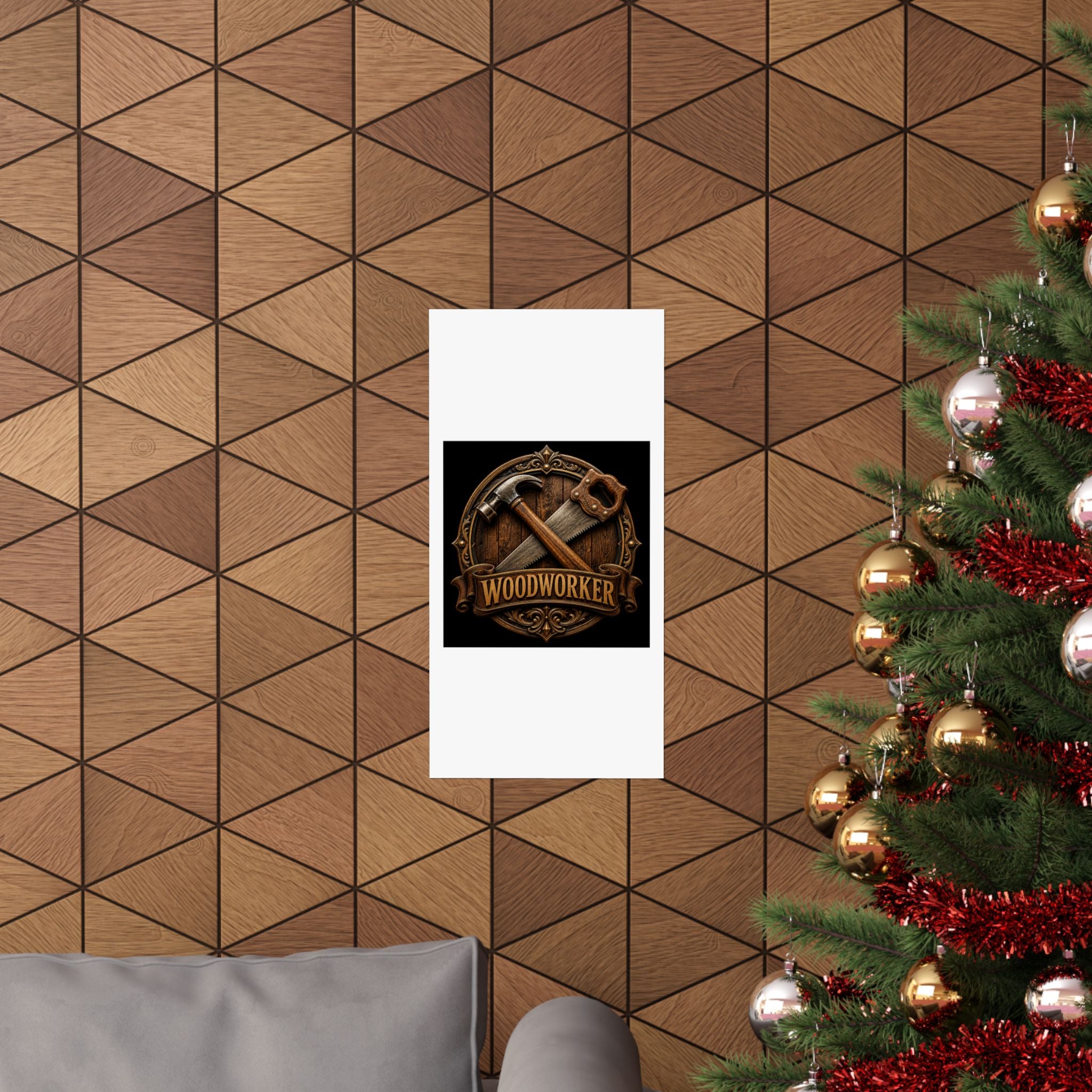 Proud Woodworker Badge Poster