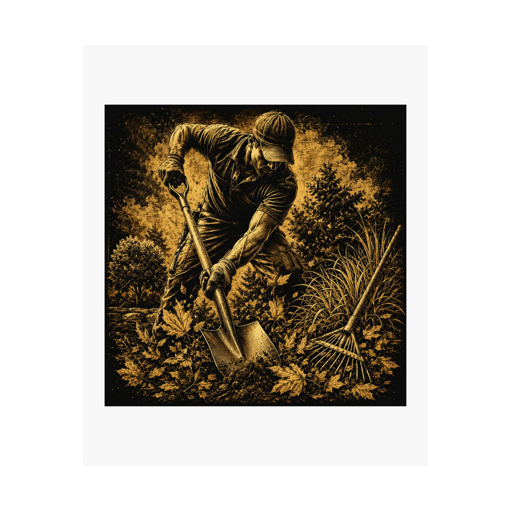 Garden Growth Requires Hard Work Poster