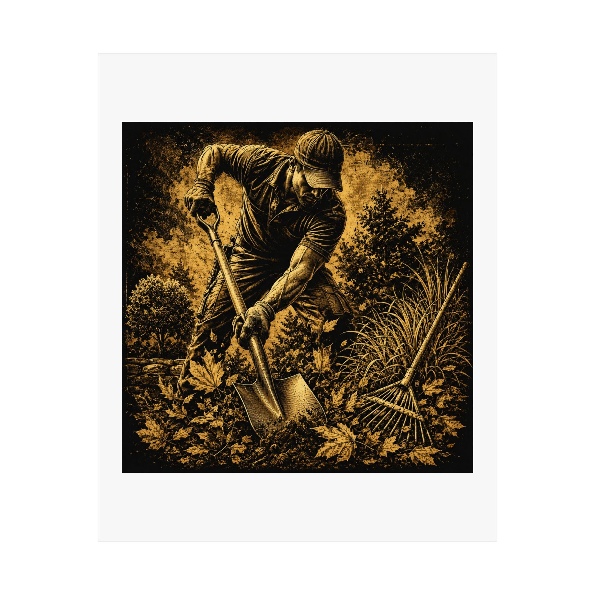 Garden Growth Requires Hard Work Poster