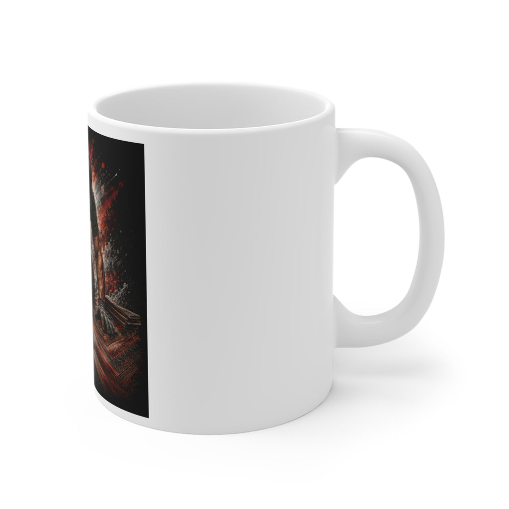 Tattooed Tiler At Work Mug