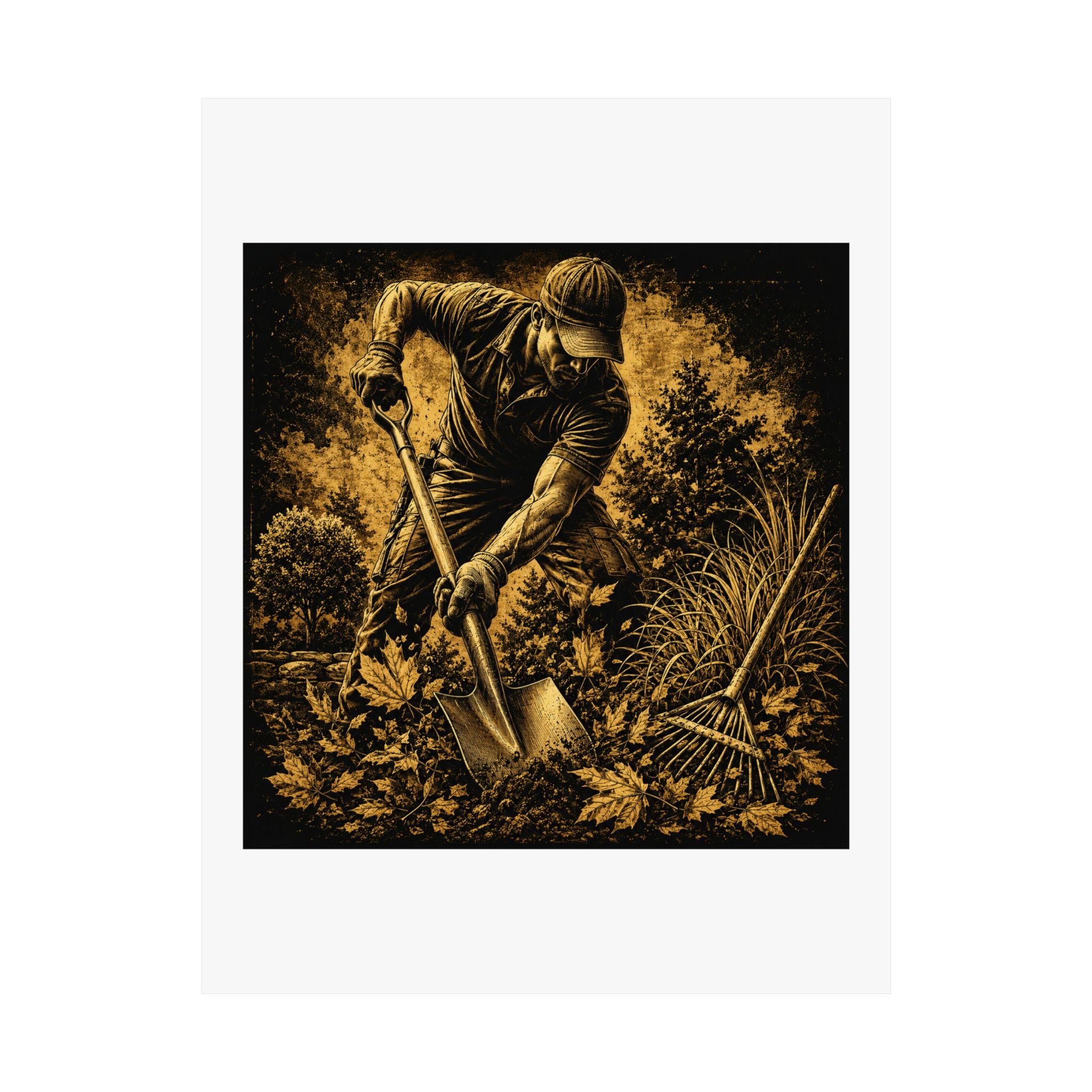 Garden Growth Requires Hard Work Poster