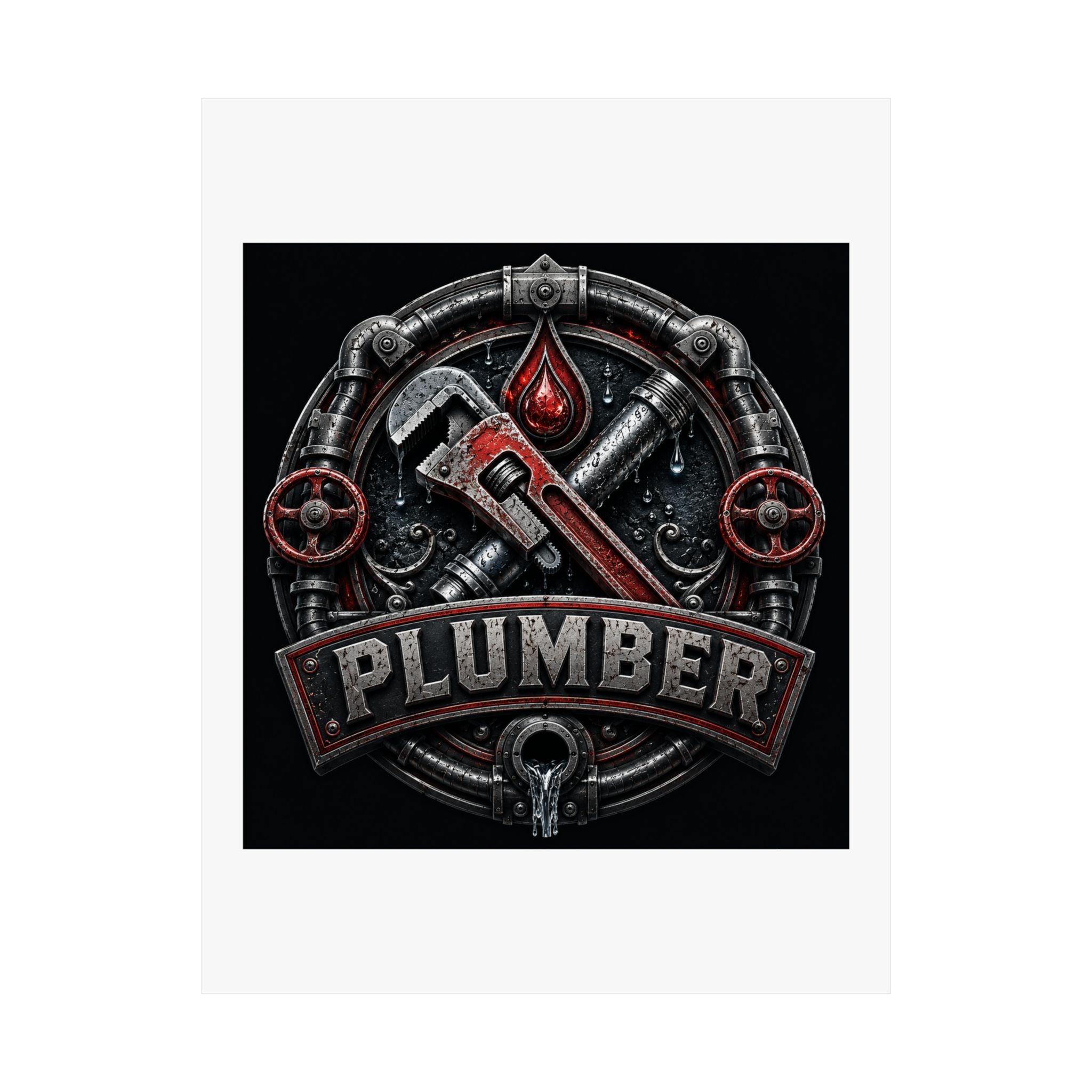 Proud Plumber Badge Poster