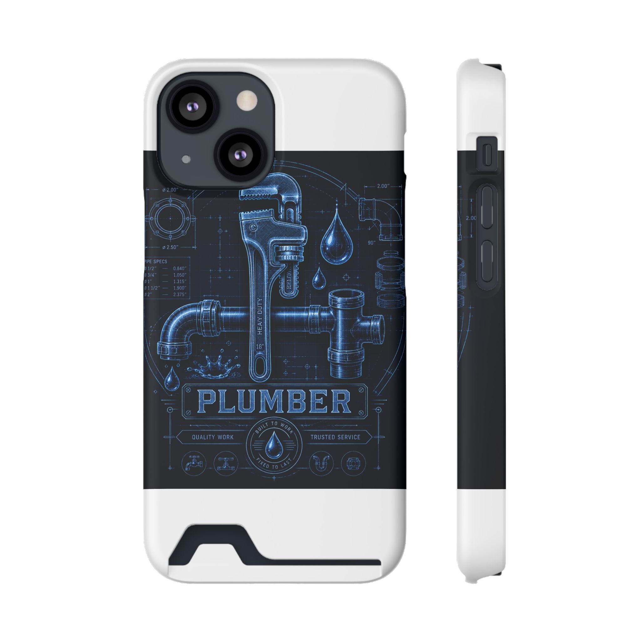 Proud Plumber Blueprint Phone Case