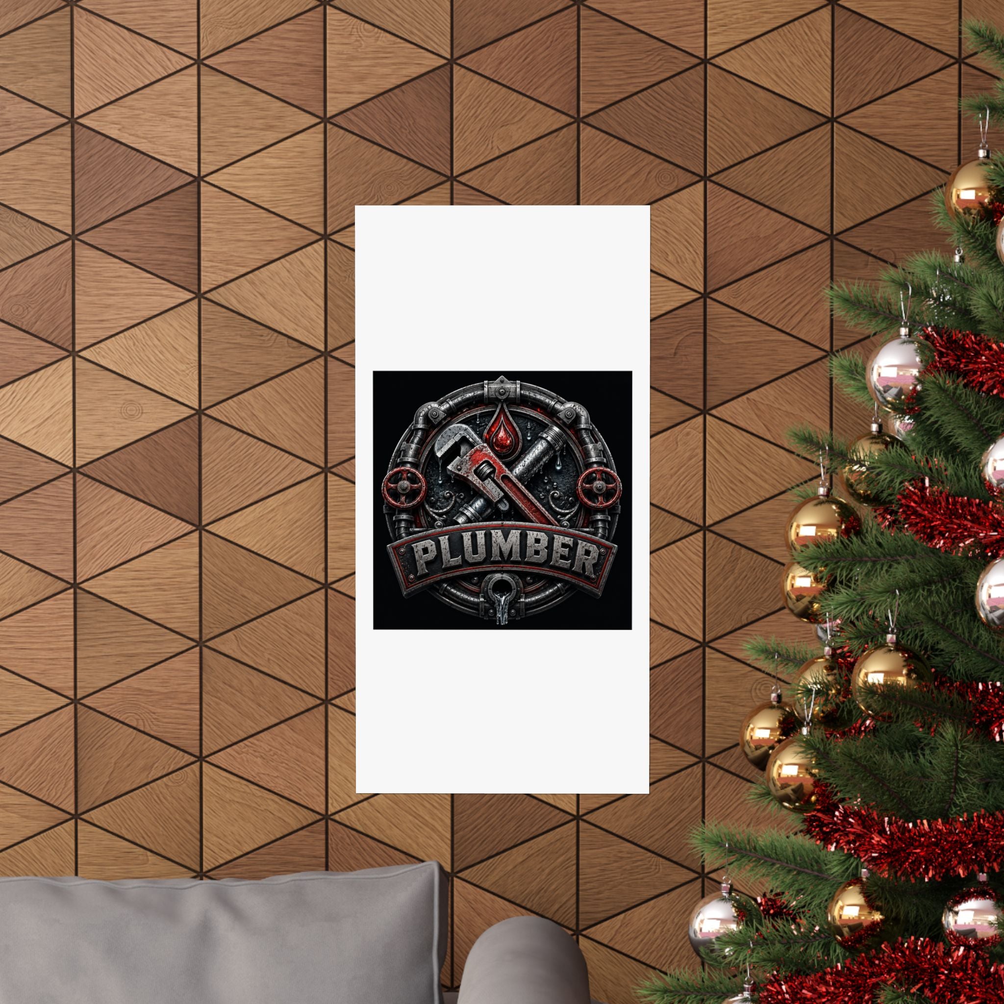 Proud Plumber Badge Poster