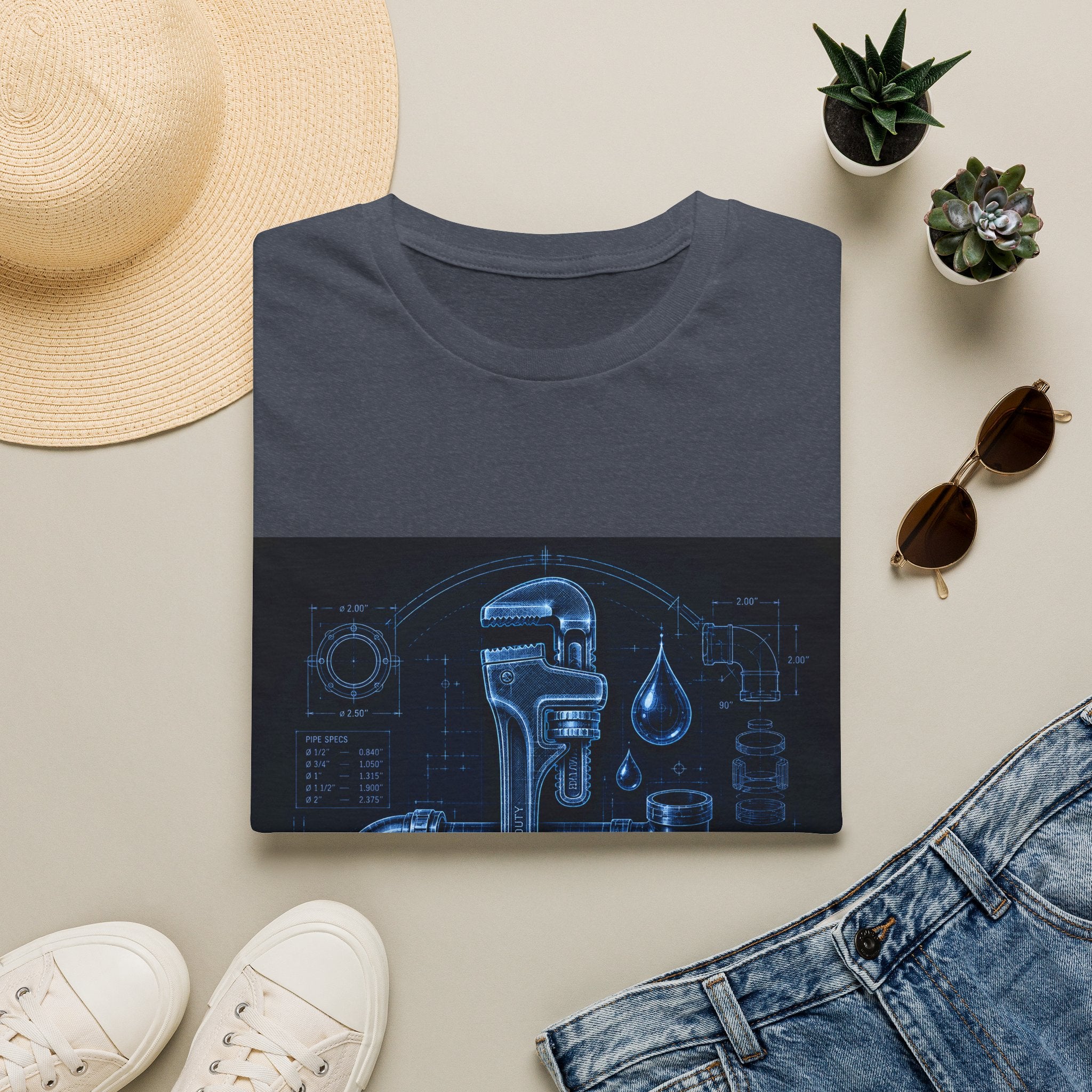 Proud Plumber Blueprint Classic Tee