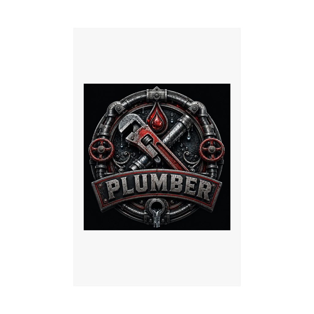 Proud Plumber Badge Poster
