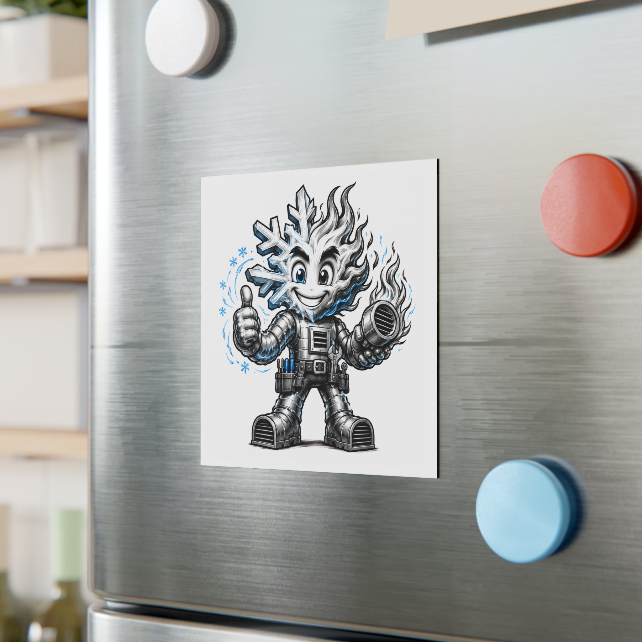 Chilly Robot Snowflake Buddy Magnet
