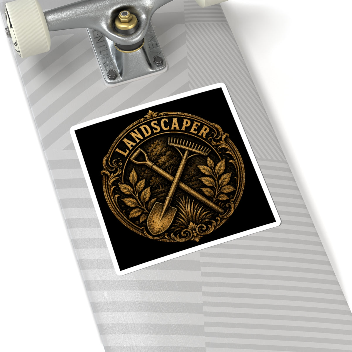 Golden Landscaper Emblem Sticker