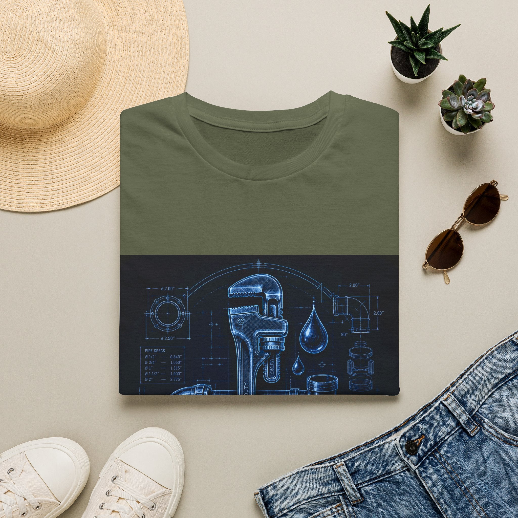 Proud Plumber Blueprint Classic Tee
