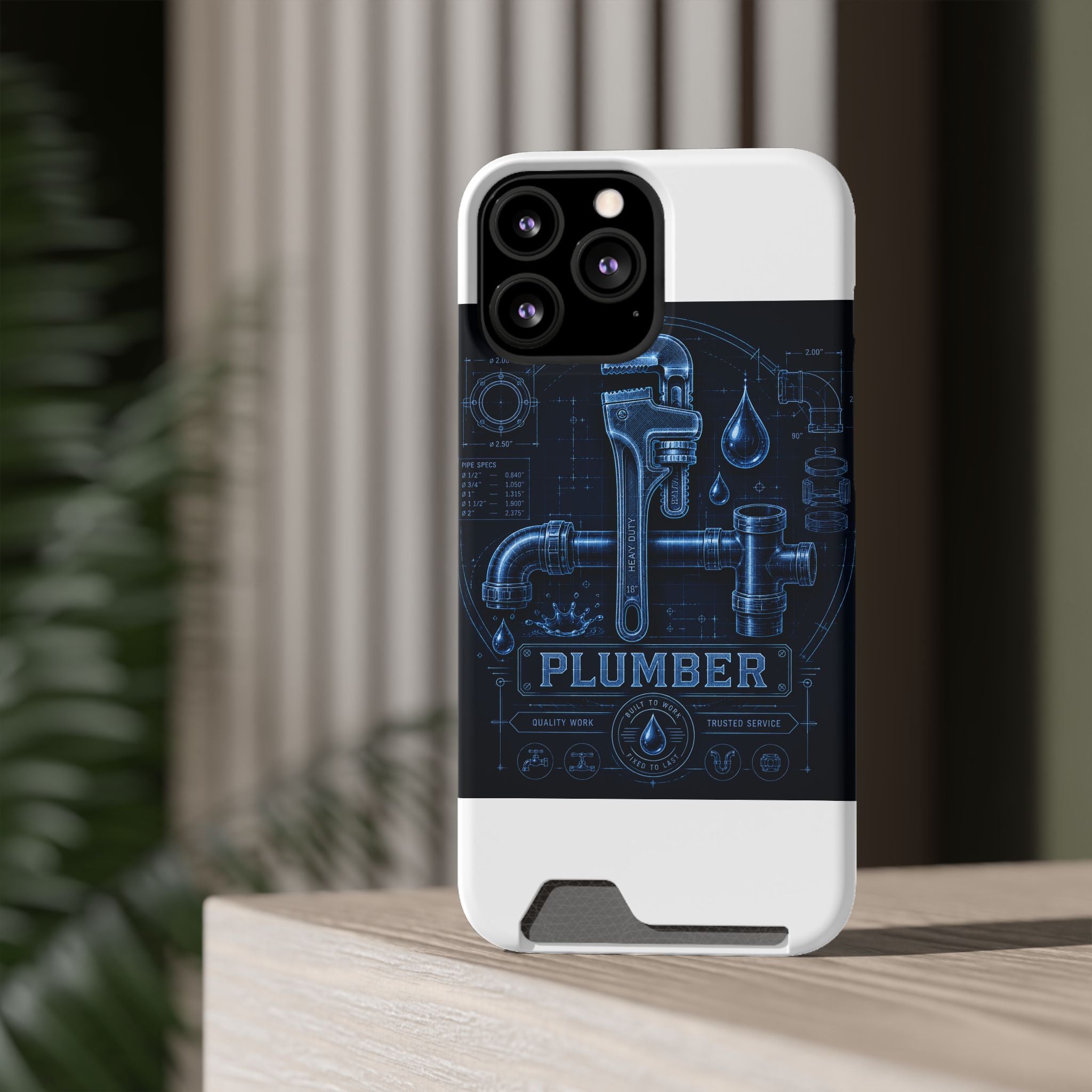 Proud Plumber Blueprint Phone Case