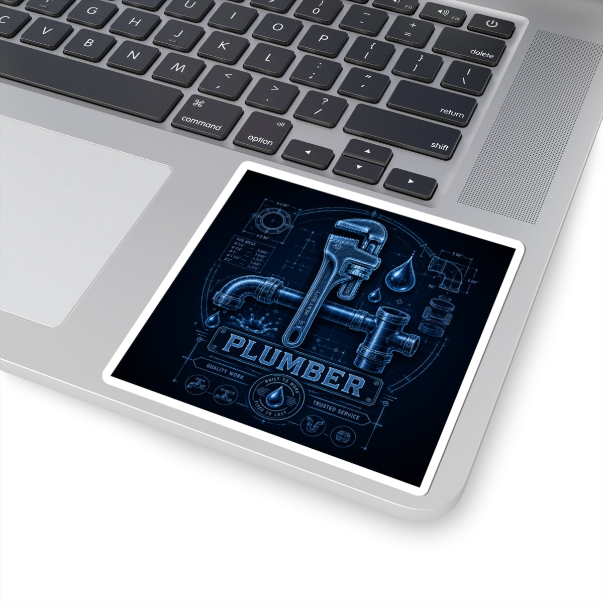 Proud Plumber Blueprint Sticker