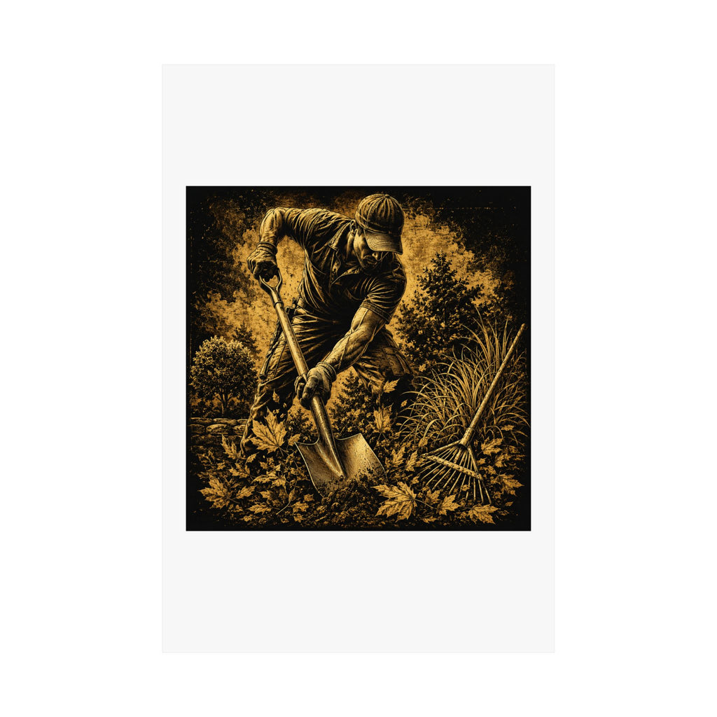 Garden Growth Requires Hard Work Poster
